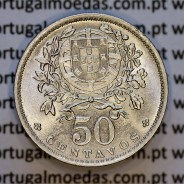 50 Centavos 1947 Alpaca, $50 centavos 1947 Republica Portuguesa, (Bela), World Coins Portugal  KM#577