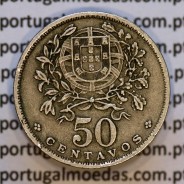 50 Centavos 1947 Alpaca, $50 centavos 1947 Republica Portuguesa, (MBC+), World Coins Portugal  KM#577
