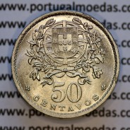 50 Centavos 1951 em Alpaca, $50 centavos 1951 Republica Portuguesa, (Soberba) World Coins Portugal  KM#577