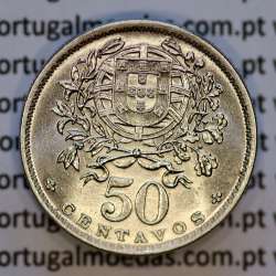 50 Centavos 1955 Alpaca, $50 centavos 1955 Republica Portuguesa, (Bela/Soberba), World Coins Portugal KM 577