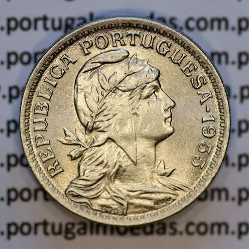 50 Centavos 1955 Alpaca, $50 centavos 1955 Republica Portuguesa, (Soberba), World Coins Portugal KM 577