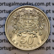 50 Centavos 1956 Alpaca, $50 centavos 1956 Republica Portuguesa, (Bela/Soberba), World Coins Portugal KM 577
