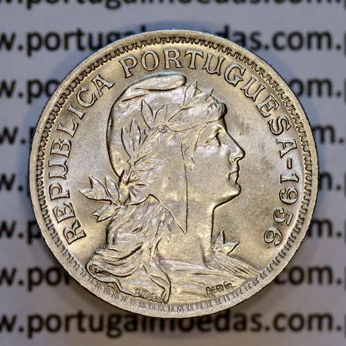 50 Centavos 1956 Alpaca, $50 centavos 1956 Republica Portuguesa, (Bela/Soberba), World Coins Portugal KM 577