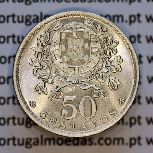 50 Centavos 1956 Alpaca, $50 centavos 1956 Republica Portuguesa, (Bela/Soberba), World Coins Portugal KM 577