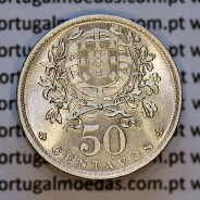 50 Centavos 1956 Alpaca, $50 centavos 1956 Republica Portuguesa, (Bela/Soberba), World Coins Portugal KM 577