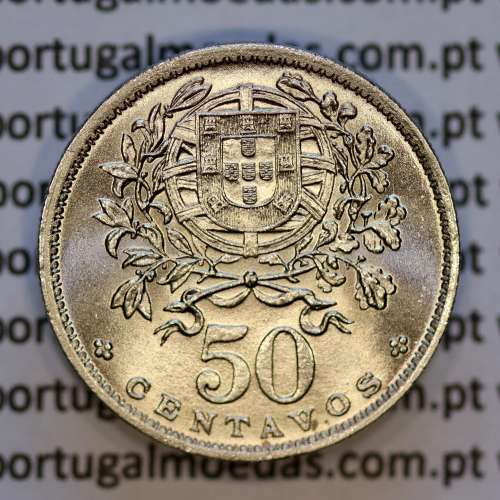 50 Centavos 1957 Alpaca, $50 centavos 1957 Republica Portuguesa, (Soberba), World Coins Portugal KM 577