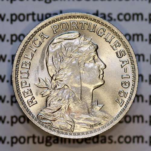 Portugal, Nickel brass coin of 50 Centavos 1957 of Portuguese Republic, (UNC), World Coins Portugal KM 577