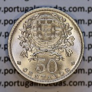 50 Centavos 1957 Alpaca, $50 centavos 1957 Republica Portuguesa, (Soberba), World Coins Portugal KM 577