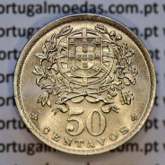 50 Centavos 1957 Alpaca, $50 centavos 1957 Republica Portuguesa, (Bela/Soberba), World Coins Portugal  KM#577