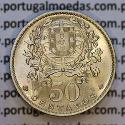 Portugal, Nickel brass coin of 50 Centavos 1959 of Portuguese Republic, (UNC), World Coins Portugal KM 577 Portugal, Nickel brass coin of 50 Centavos 1959 of Portuguese Republic, (UNC), World Coins Portugal KM 577