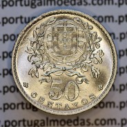 Portugal, Nickel brass coin of 50 Centavos 1960 of Portuguese Republic, (UNC), World Coins Portugal KM 577