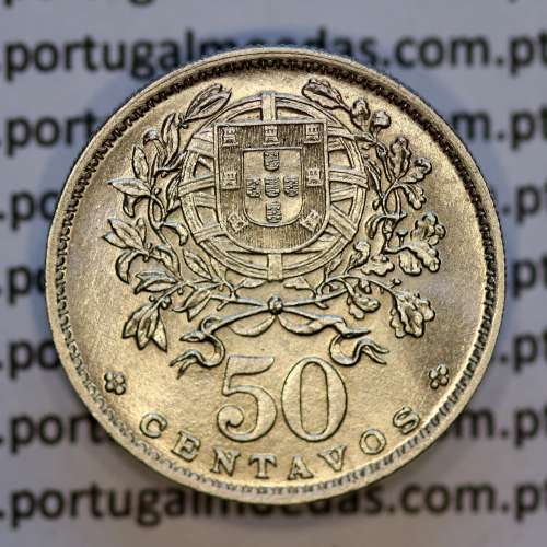 50 Centavos 1960 Alpaca, $50 centavos 1960 Republica Portuguesa, (Bela), World Coins Portugal KM577