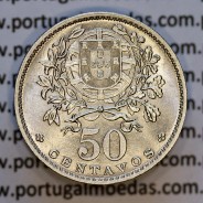 Portugal, Nickel brass coin of 50 Centavos 1960 of Portuguese Republic, (AU), World Coins Portugal KM 577