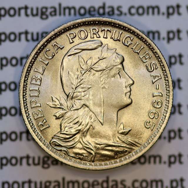 Portugal, Nickel brass coin of 50 Centavos 1963 of Portuguese Republic, (UNC), World Coins Portugal KM 577