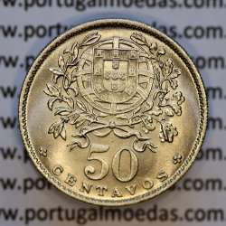 Portugal, Nickel brass coin of 50 Centavos 1963 of Portuguese Republic, (UNC), World Coins Portugal KM 577
