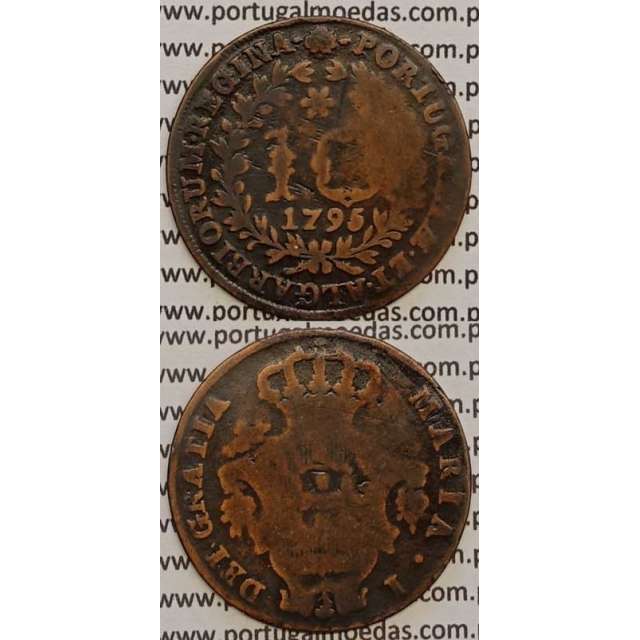 MOEDA 10 RÉIS COBRE 1795 (BC-) AÇORES - D.MARIA I