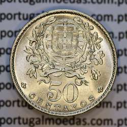 Portugal, Nickel brass coin of 50 Centavos 1964 of Portuguese Republic, (UNC), World Coins Portugal KM 577 Portugal, Nickel brass coin of 50 Centavos 1964 of Portuguese Republic, (UNC), World Coins Portugal KM 577