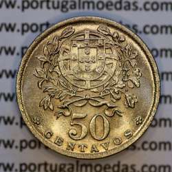 Portugal, Nickel brass coin of 50 Centavos 1965 of Portuguese Republic, (UNC), World Coins Portugal KM 577