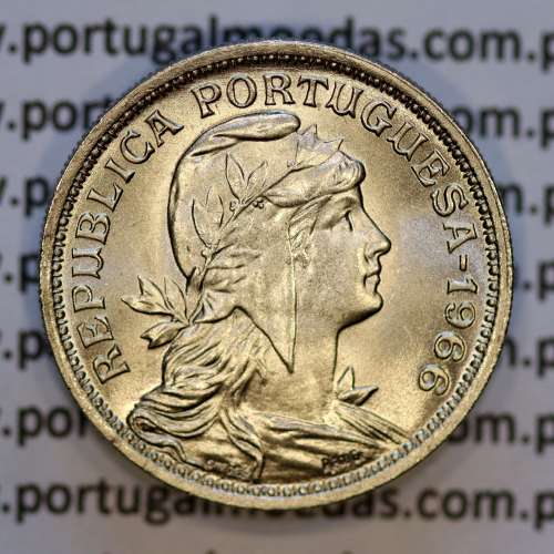 Portugal, Nickel brass coin of 50 Centavos 1966 of Portuguese Republic, (UNC), World Coins Portugal KM 577