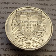 10 Escudos 1937 prata, 10$00 escudos prata 1937 da Republica Portuguesa, (Bela), World Coins Portugal KM 582