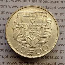 Portuguese silver coin of 10 Escudos 1937, 10$00 silver 1937 of the Portuguese Republic, (VF+), World Coins Portugal KM 582