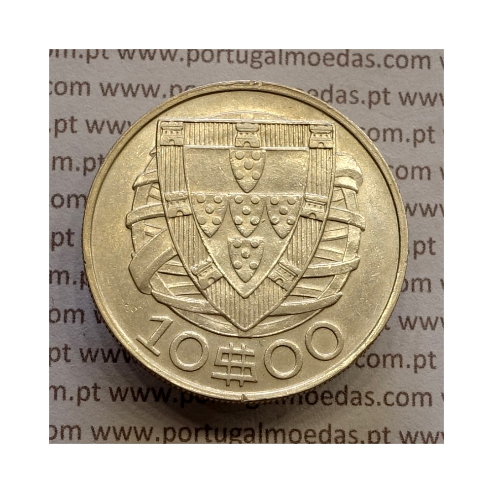 10 Escudos 1937 prata, 10$00 escudos prata 1937 da Republica Portuguesa, (MBC+) World Coins Portugal KM 582