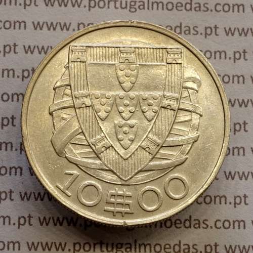 Portuguese silver coin of 10 Escudos 1937, 10$00 silver 1937 of the Portuguese Republic, (VF+), World Coins Portugal KM 582
