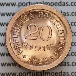 coin 20 Centavos 1925 Bronze, Twenty Centavos 1925 ($20) Portuguese Republic, (Superb), World Coins Portugal KM 574