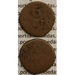 MOEDA 6 RÉIS COBRE 1786-1799 (BC) - ÍNDIA ( 6 RÉIS DADUDDÚ) - D.MARIA I
