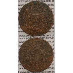 MOEDA X REIS COBRE 1799 (MBC) - "MARQUILHA FINA" - COROA BAIXA/DATA GRANDE - 28 FRUTOS - D. MARIA I