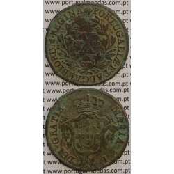 MOEDA X REIS COBRE 1799 (MBC) - COROA BAIXA/DATA MÉDIA - 15 FRUTOS À ESQ. E 14 FRUTOS À DIR. - D. MARIA I