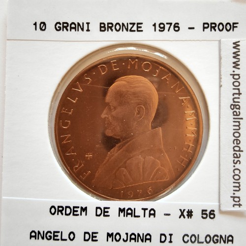 Ordem de Malta 10 Grani 1976 Bronze Proof, Unusual World Coins Malta X 56, Unusual Coin of 10 grani 1976 bronze Proof