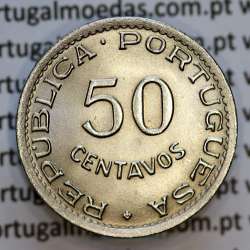 Angola coin 50 Centavos 1948 Alpaca, "$50" fifty cents 1948 Angola, (Superb), Former Colony Angola, World Coins Angola KM 72