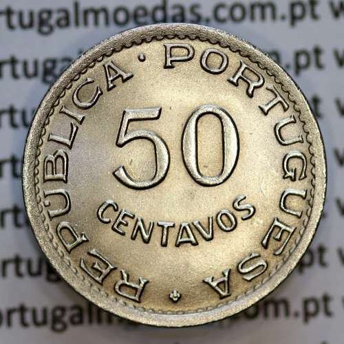 Angola coin 50 Centavos 1948 Alpaca, "$50" fifty cents 1948 Angola, (Superb), Former Colony Angola, World Coins Angola KM 72