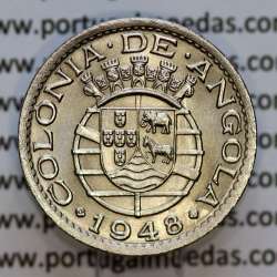 Angola coin 50 Centavos 1948 Alpaca, "$50" fifty cents 1948 Angola, (Superb), Former Colony Angola, World Coins Angola KM 72