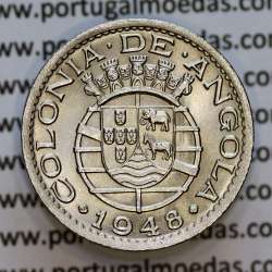 Angola coin 50 Centavos 1948 Alpaca, "$50" fifty cents 1948 Angola, (Superb), Former Colony Angola, World Coins Angola KM 72