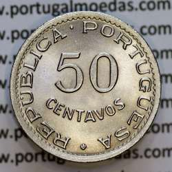 Angola coin 50 Centavos 1948 Alpaca, "$50" fifty cents 1948 Angola, (Superb), Former Colony Angola, World Coins Angola KM 72