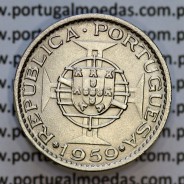 Índia 1$00 alpaca 1959, 1 Escudo 1959 alpaca Estado da India Portuguesa, (Bela / Soberba), World Coins India Portuguese KM#33