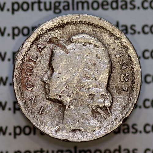 10 Centavos 1921 Cuproníquel Angola, "$10" Dez centavos 1921 Angola, (REG), Ex-Colónia Portuguesa, World Coins Angola KM 63