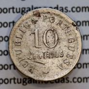 10 Centavos 1921 Cuproníquel Angola, "$10" Dez centavos 1921 Angola, (REG), Ex-Colónia Portuguesa, World Coins Angola KM 63