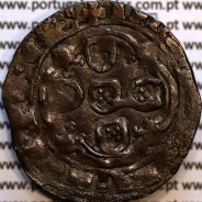 Real Branco bolhão D. João I (1385-1433), L, ponto sobre coroa e nos pedúnculos, legenda: ✠ADIVTORIVm✿nOSTRVm✿QV✿F€€CIT✿C€€LLV✿€