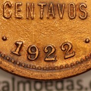 Portugal, bronze coin of 5 centavos 1922, $05 centavos 1922 Portuguese Republic, (XF/UNC), World Coins Portugal KM 569