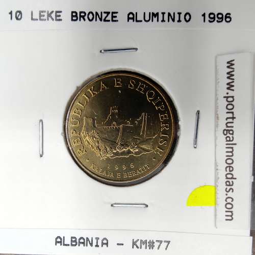 Albânia 10 Leke 1996 Bronze - Aluminío, World Coins Albania KM 77