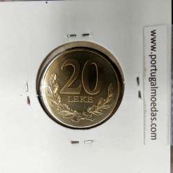 Albânia 20 Leke 2000 Bronze - Aluminío, World Coins Albania KM 78