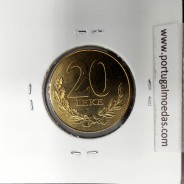 Albânia 20 Leke 1996 Bronze - Aluminío, World Coins Albania KM 78