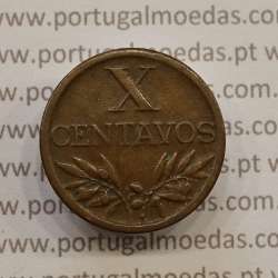 MOEDA DE DEZ CENTAVOS (X CENTAVOS) BRONZE 1942 MBC+
