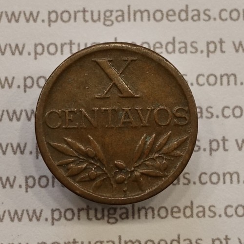MOEDA DE DEZ CENTAVOS (X CENTAVOS) BRONZE 1942 MBC+