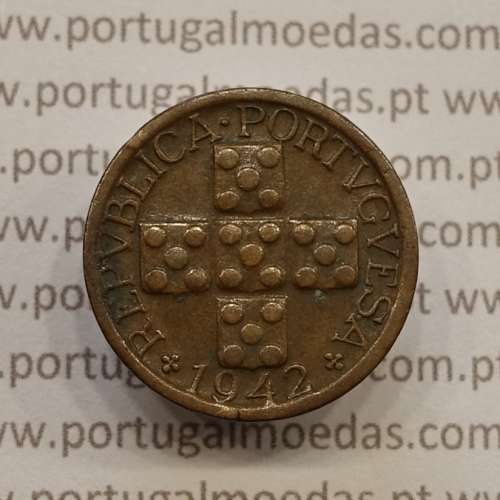 MOEDA DE DEZ CENTAVOS (X CENTAVOS) BRONZE 1942 MBC+
