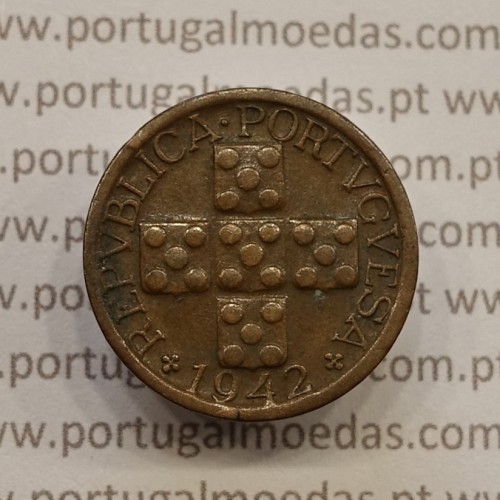 MOEDA DE DEZ CENTAVOS (X CENTAVOS) BRONZE 1942 MBC+