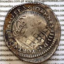 D. Pedro II New Orla on Half Cruzado silver D. João IV, (border type II) variant legend (1) Obverse and (2) on the reverse